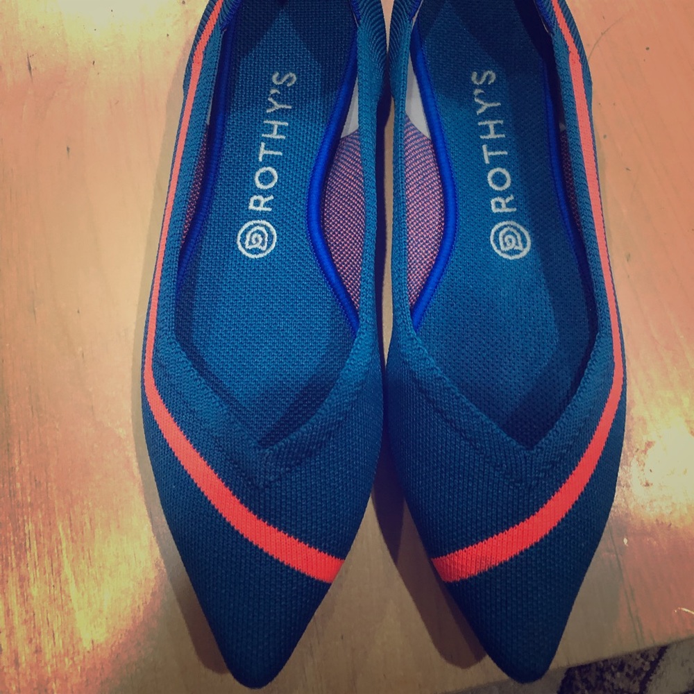 Teal/Neon Stripe Retired Rothys